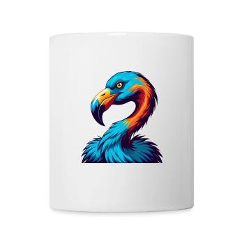 flamant rose coloré kawaii dessin animé personnage clipart - Mug blanc - blanc - Devant