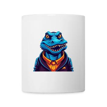 Krokodil Bunt Kawaii Cartoon Charakter Haustier - Tasse - Weiß - Vorne