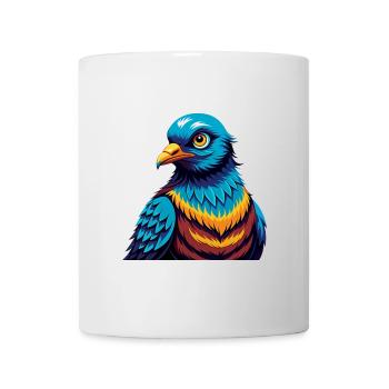 Taube Bunte Kawaii Cartoon Figur Clipart - Tasse - Weiß - Vorne