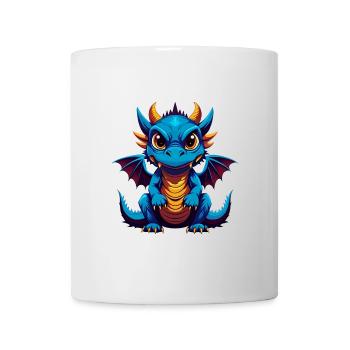 Drache Bunte Kawaii Cartoon Figur Clipart - Tasse - Weiß - Vorne