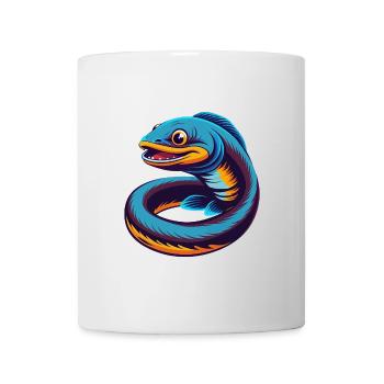 Eel Colorful Kawaii Cartoon Character Clipart - Mug - white - Front