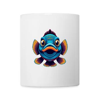 Fish Colorful Kawaii Cartoon Character Clipart - Mug - white - Front