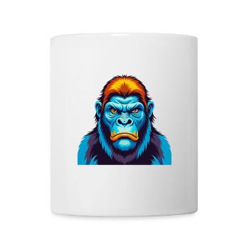 Gorilla Bunte Kawaii Cartoon Figur Clipart - Tasse - Weiß - Vorne