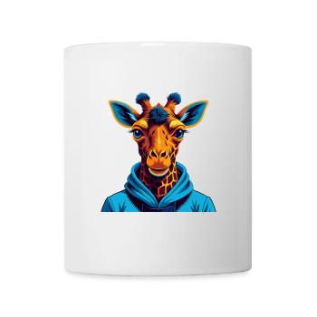 Giraffe Colorful Kawaii Cartoon Character Clipart - Mug - white - Front