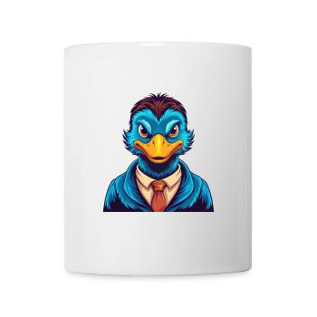 Ente Bunte Kawaii Cartoon Figur Clipart - Tasse - Weiß - Vorne