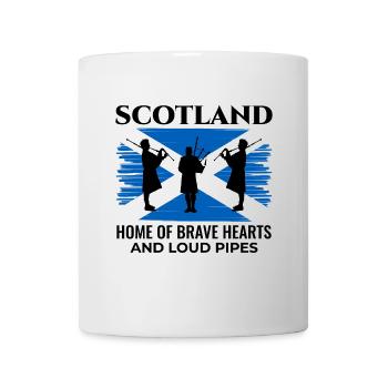 Bagpipe Player Instrument Scottish Scotland Flag - Mug - white - Front
