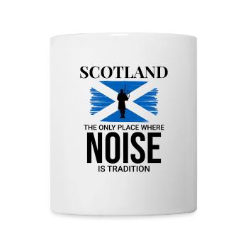 Bagpipe Player Instrument Scottish Scotland Flag - Mug - white - Front