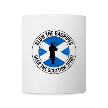 Instrument de joueur de cornemuse Musique écossaise - Mug blanc - blanc - Devant