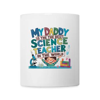 Mon père est le meilleur professeur de sciences - Mug blanc - blanc - Devant