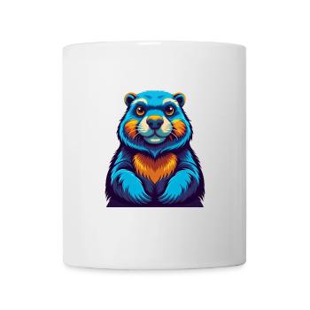 Murmeltier Bunte Kawaii Cartoon Figur Haustier - Tasse - Weiß - Vorne