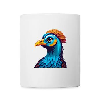 pintade coloré Kawaii dessin animé personnage animal de compagnie - Mug blanc - blanc - Devant