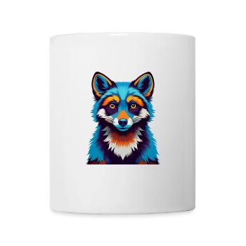 Polarfuchs Bunte Kawaii Cartoon Figur Haustier - Tasse - Weiß - Vorne
