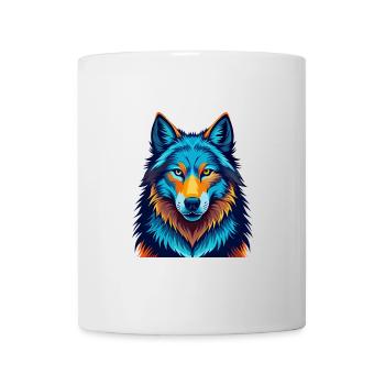 Arctic Wolf Colorful Kawaii Cartoon Character Pet - Mug - white - Front