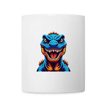 dinosaure coloré kawaii personnage de dessin animé clipart - Mug blanc - blanc - Devant
