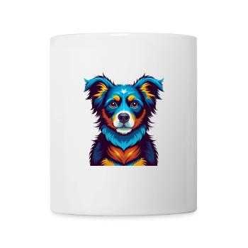Hund Bunte Kawaii Cartoon Figur Clipart - Tasse - Weiß - Vorne