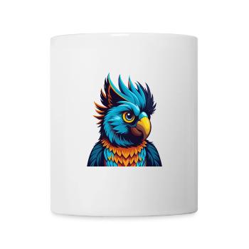 Cockatoo Colorful Kawaii Cartoon Character Clipart - Mug - white - Front