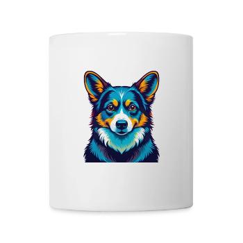 Corgi Dog Colorful Kawaii Cartoon Character Pet - Mug - white - Front