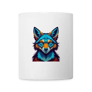 Coyote Colorful Kawaii Cartoon Character Clipart - Mug - white - Front
