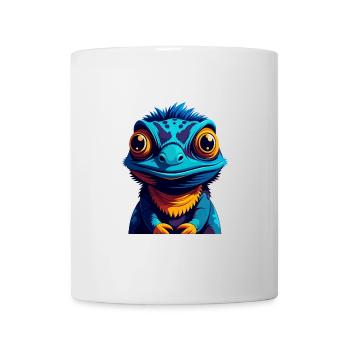 Chameleon Colorful Kawaii Cartoon Character Pet - Mug - white - Front