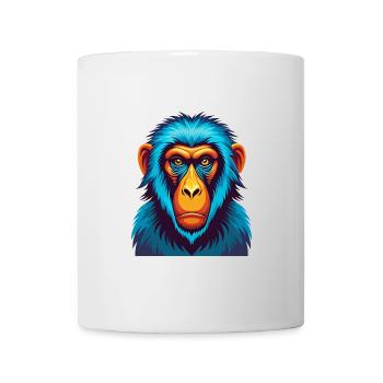 Baboon Colorful Kawaii Cartoon Character Clipart - Mug - white - Front