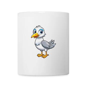 Seagull Cute Cartoon Character Kawaii Clipart - Mug - white - Front