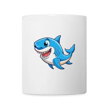 Shark Cute Cartoon Character Kawaii Clipart - Mug - white - Front