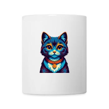 Cat Colorful Kawaii Cartoon Character Clipart - Mug - white - Front