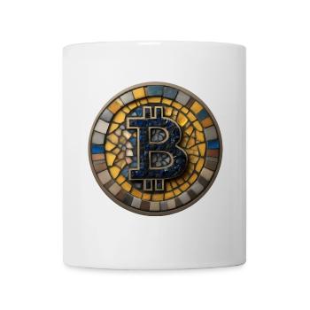 Bitcoin en mosaïque - Mug blanc - blanc - Devant