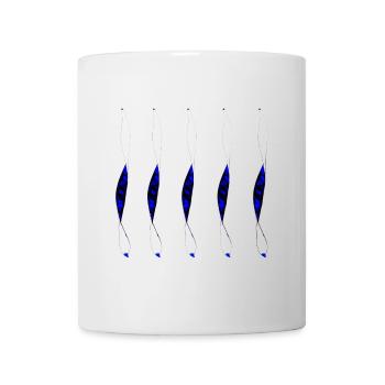 Silhouettes de Flammes Bleues - Mug blanc - blanc - Devant