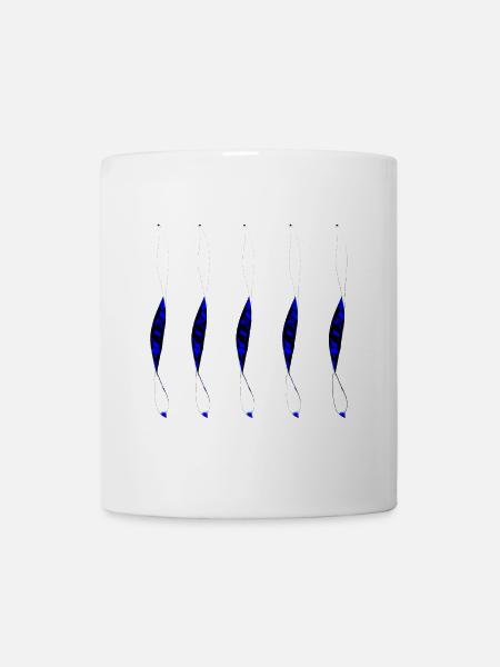 Silhouettes de Flammes Bleues - Mug blanc - blanc