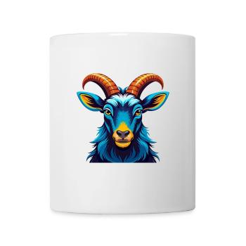 Steinbock Bunte Kawaii Cartoon Figur Clipart - Tasse - Weiß - Vorne