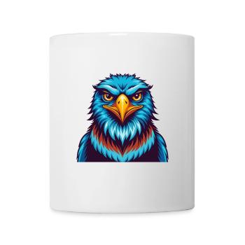 Hawk Bunte Kawaii Cartoon Figur Clipart - Tasse - Weiß - Vorne