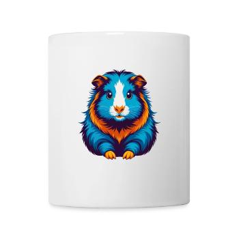 Cochon d’Inde Coloré Kawaii Dessin animé Personnage Animal de compagnie - Mug blanc - blanc - Devant