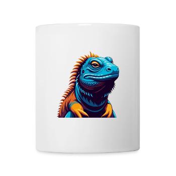 Iguana Colorful Kawaii Cartoon Character Clipart - Mug - white - Front