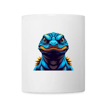 Komodo Dragon Colorful Kawaii Cartoon Character - Mug - white - Front