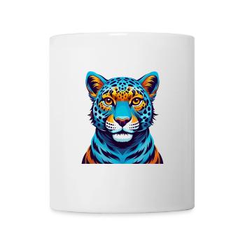 Leopard Colorful Kawaii Cartoon Character Clipart - Mug - white - Front