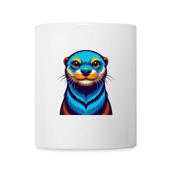 loutre coloré kawaii dessin animé personnage clipart - Mug blanc - blanc - Devant