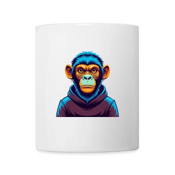 Monkey Colorful Kawaii Cartoon Character Clipart - Mug - white - Front