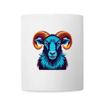 Ram Colorful Kawaii Cartoon Character Clipart - Mug - white - Front