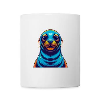 Siegel Bunte Kawaii Cartoon Figur Clipart - Tasse - Weiß - Vorne