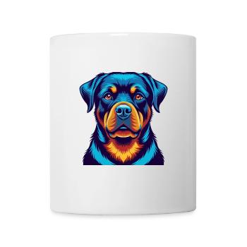 Rottweiler Dog Colorful Kawaii Cartoon Character - Mug - white - Front
