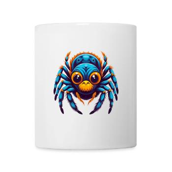 Spinne Bunte Kawaii Cartoon Figur Clipart - Tasse - Weiß - Vorne