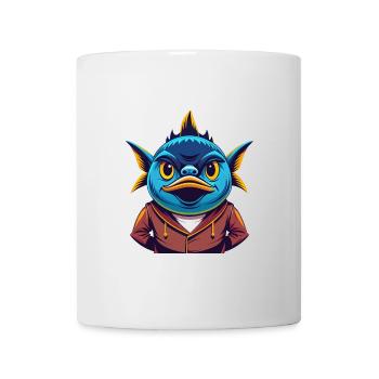 Tuna Colorful Kawaii Cartoon Character Clipart - Mug - white - Front