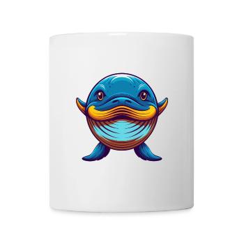 Wal Bunte Kawaii Cartoon Figur Clipart - Tasse - Weiß - Vorne