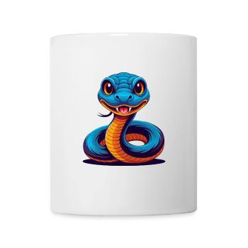serpent coloré kawaii dessin animé personnage clipart - Mug blanc - blanc - Devant