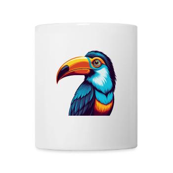 Toucan Colorful Kawaii Cartoon Character Clipart - Mug - white - Front