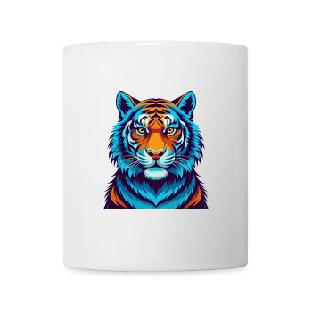 Tiger Colorful Kawaii Cartoon Character Clipart - Mug - white - Front