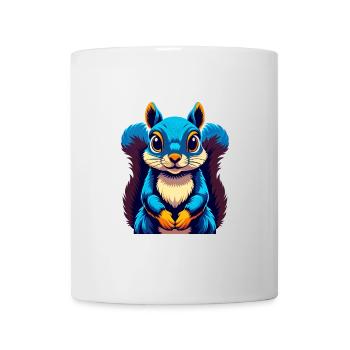 Eichhörnchen Bunte Kawaii Cartoon Figur Clipart - Tasse - Weiß - Vorne