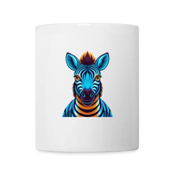 Zebra Bunte Kawaii Cartoon Figur Clipart - Tasse - Weiß - Vorne