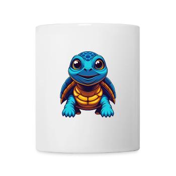 Turtle Colorful Kawaii Cartoon Character Clipart - Mug - white - Front
